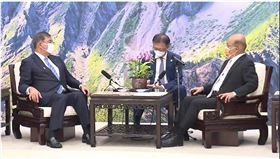 行政院長蘇貞昌今（28）日下午接見「思考日本安全保障議員之會」訪團。