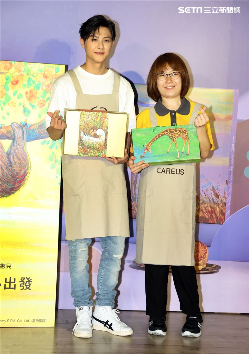 王子邱勝翊出席喜憨兒中秋代言。（記者邱榮吉/攝影）