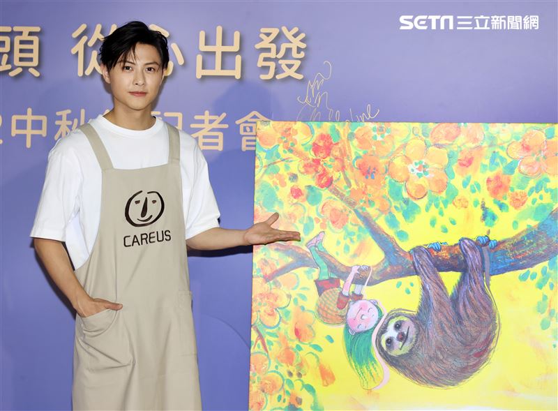 王子邱勝翊出席喜憨兒中秋代言。（記者邱榮吉/攝影）