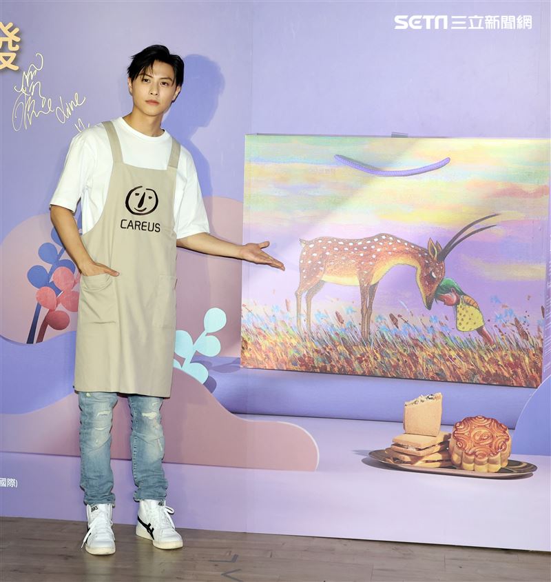 王子邱勝翊出席喜憨兒中秋代言。（記者邱榮吉/攝影）