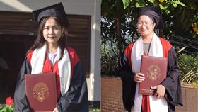 印度原民部落女學生 首次獲頒台灣華語文獎學金在印度推展多年的台灣華語文獎學金，今年首次頒發給來自印度東北地區的原民部落女學生，兩人為阿薩姆鮑思高大學的紀珠（左）和特隆畢。（紀珠、特隆畢提供）中央社記者林行健新德里傳真  111年7月29日