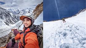 有著「最難攀登」稱號的8千公尺以上高峰「K2」喬戈里峰，如今傳出振奮人心的好消息，台灣美女登山家「詹喬愉」、暱稱「3條魚」成功登頂！
圖／詹喬愉 - 三條魚Tri Fish臉書