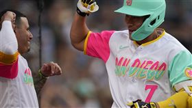 ▲聖地牙哥教士金河成。（圖／美聯社／達志影像）