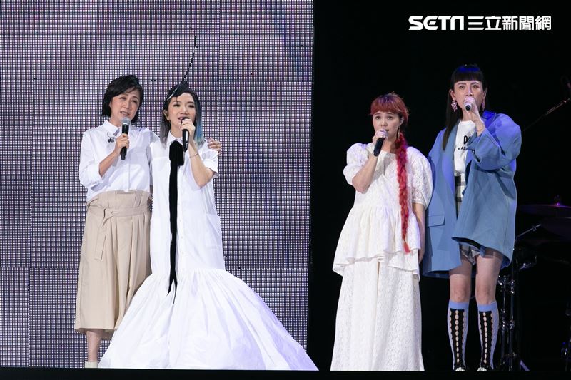 黃韻玲、魏如萱、許哲珮擔任陶晶瑩MOMAN小巨蛋演唱會嘉賓。（圖／記者楊澍攝影）
