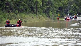 美國肯塔基州降下猛烈豪雨釀成洪災。（圖／美聯社／達志影像）