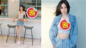 曾莞婷擺拍美照從玻璃反射出亮點。（圖／翻攝自vicky_7155 IG）