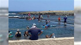 ▲林男帶姪子到和平島公園的海水泳池遊玩，不慎溺水，幸好送醫及時，目前在醫院治療中。（圖／CTWANT）