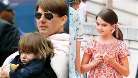 湯姆克魯斯、凱蒂荷姆斯、舒莉蘇莉。（圖／美聯社／達志影像）