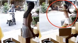 噁男騷擾胸部很大！正妹抄傢伙：離開