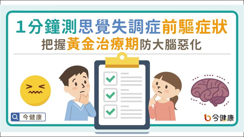 花一分鐘！檢測思覺失調症前驅症狀