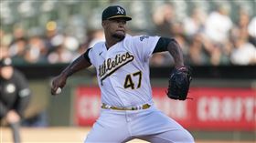 ▲運動家投手（Frankie Montas）轉戰洋基。（圖／美聯社／達志影像）