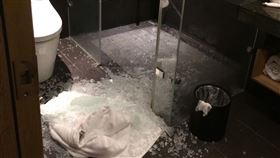 高雄,飯店,淋浴間,玻璃,爆裂