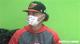 味全龍投手林凱威。（圖／記者蔡厚瑄攝影）
