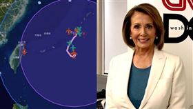 裴洛西訪台，陸媒透露，美軍出動七架偵察機。（圖／翻攝自裴洛西IG、環球網微博）