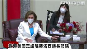 裴洛西,口譯,蔡其昌,麥克風（圖／翻攝畫面）