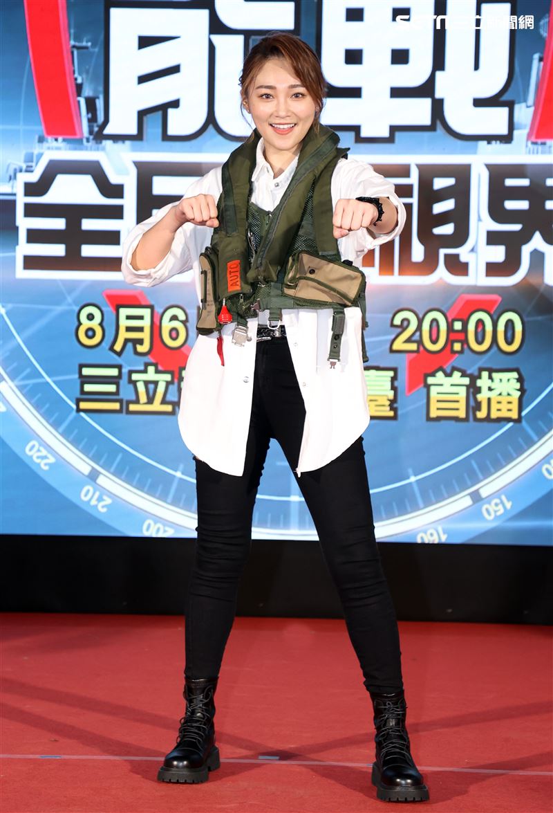 張文綺出席「能戰全民新視界」第四季開播記者會。（記者邱榮吉/攝影）