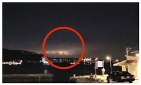 北桃上空爆不明亮光！(圖／翻攝自PTT)
