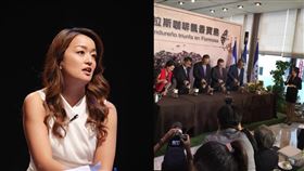 凱莉也貼出多次擔任同步口譯的工作花絮。（圖／翻攝自凱莉臉書）