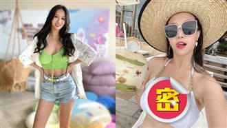 林采緹白泳裝濕透！雙球面積比椰子大