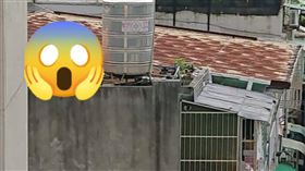 板橋溜滑梯這樣放！離地5層樓　嚇呆5千人：人生登出裝置（圖／翻攝自爆廢公社）