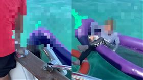 驚魂記！2女玩「充氣茄子」慘漂外海