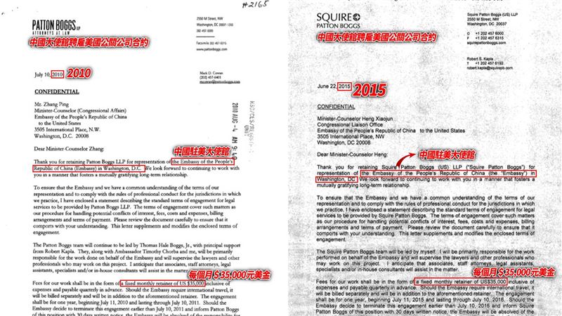 獨！中使館月付3.5萬美金給美公關