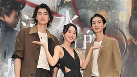羅宏正、李沐、黃河、陳婉婷和林映彤出席《滴水的推理書屋》記者會。（圖／三禾行銷提供）