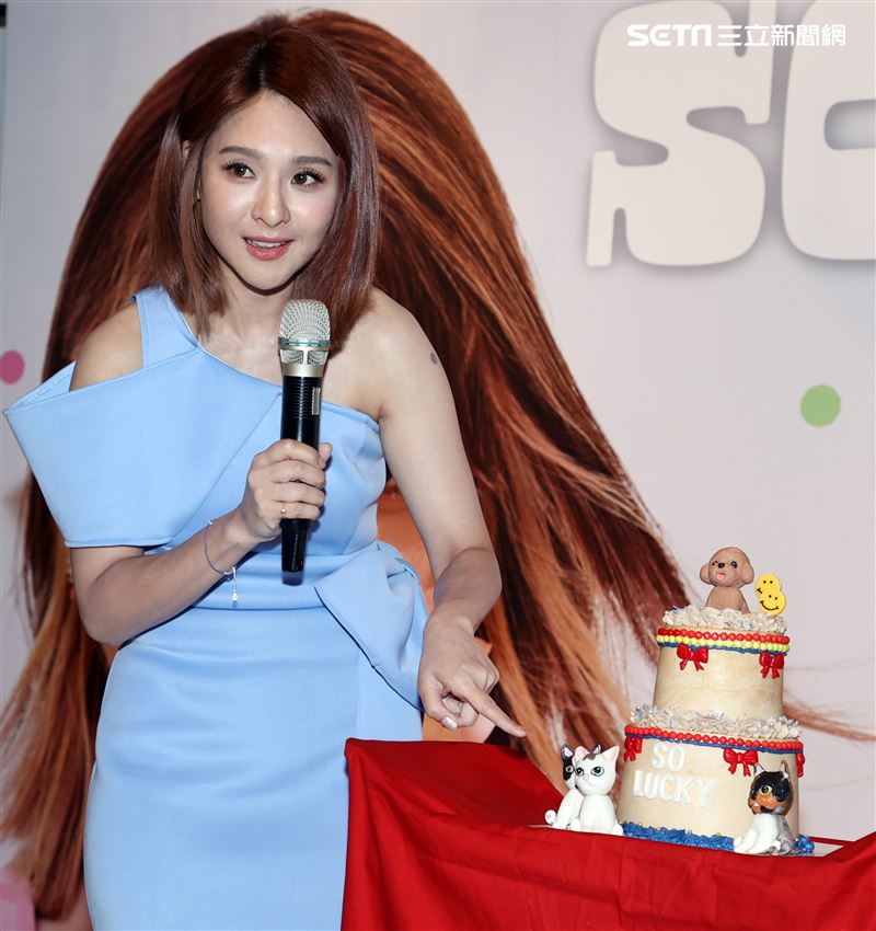 郭靜「So Lucky」EP發片記者會。（記者邱榮吉/攝影）