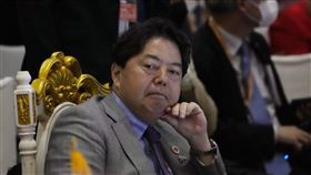 中國外長王毅退席　日本外相林芳正怒嗆：中國立刻停止軍演▲。（圖／美聯社／達志影像）