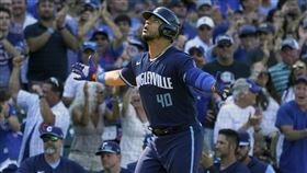 ▲康崔拉斯（Willson Contreras）炸裂逆轉2分砲。（圖／美聯社／達志影像）