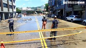 新北市,鶯歌,自來水管線,爆裂,臨時取水站，翻攝畫面