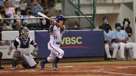 中華隊莊博淵敲出致勝二壘安打。（圖／棒協提供）
