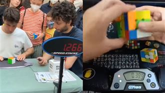 獨／一眨眼破解魔方　台達人曝手法