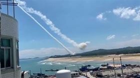 ▲烏克蘭網媒發現俄羅斯媒體竟然，將共軍台海軍演在平潭發射的飛彈，說成是基輔發射的。（圖／翻攝自InsiderUA Telegram)