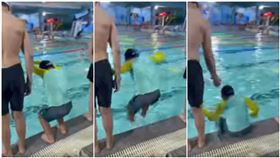 男童「跳水失敗」親友錄影笑翻！網一看姿勢驚：怎笑得出來（圖／翻攝自爆廢公社公開版）