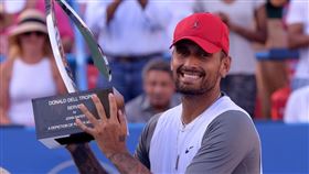 ▲基爾喬斯（Nick Kyrgios）成為華盛頓公開賽史上首位雙料冠軍。（圖／翻攝自Citi Open推特）