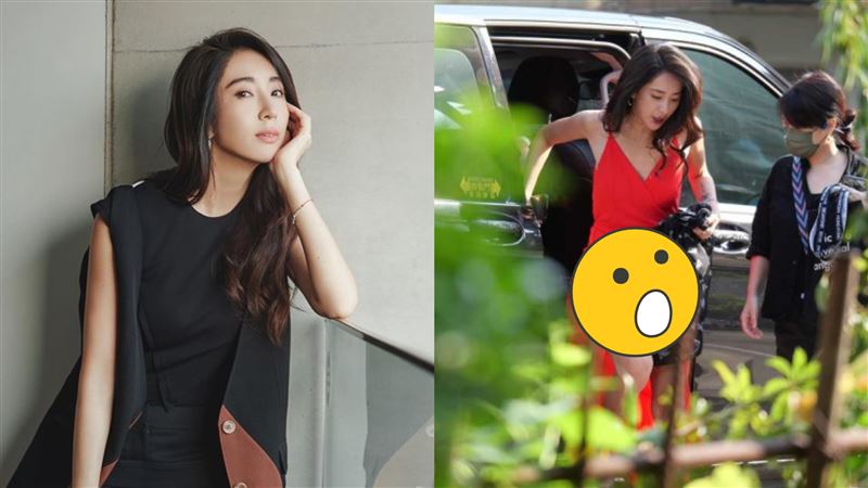 隋棠高衩洋裝黑影露　直擊驚悚現場
