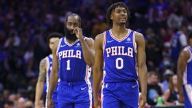 ▲麥克西（Tyrese Maxey）期待與哈登（James Harden）聯手。（圖／美聯社／達志影像）
