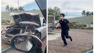 新／倒車錄警開8槍　網：戰地記者？