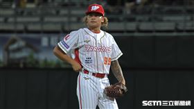 ▲味全龍投手林凱威。（圖／記者劉彥池攝影）