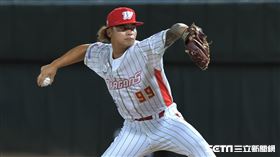 ▲味全龍投手林凱威。（圖／記者劉彥池攝影）