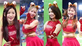 樂天女孩們跳「狐狸舞」紅回日本。（圖／翻攝自Rakuten Girls IG）