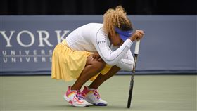 ▲大坂直美因腰傷提前退賽。（圖／美聯社／達志影像）