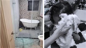 ▲宜蘭親子民宿浴室玻璃門爆裂，女童滿身是血。（圖／好想住飯店好康.踩雷不藏私臉書）