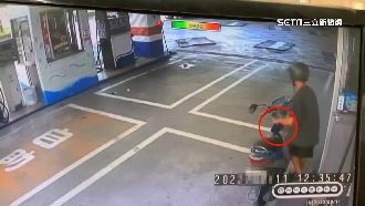 加油站偷錢！機車男5秒得手5萬元