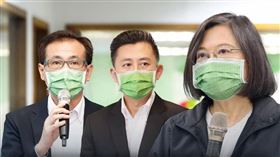 林智堅、蔡英文、鄭運鵬（圖／翻攝自蔡英文臉書）