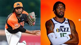 統一獅隊新洋投克維斯NBA爵士中鋒撞臉。（圖／統一獅提供、Derrick Favors IG翻攝）
