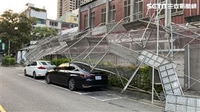 鷹架,新竹地院,拆除,（圖／記者羅欣怡攝影）