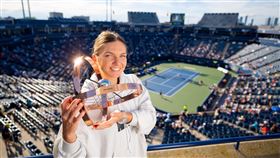 ▲哈勒普（Simona Halep）勇奪生涯第3座多倫多女網賽單打冠軍。（圖／翻攝自多倫多女網賽推特）