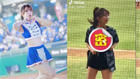 近日TikTok上出現一段啦啦隊員應援的超夯影片。（組合圖／翻攝自xiao_zhi0322 TikTok）